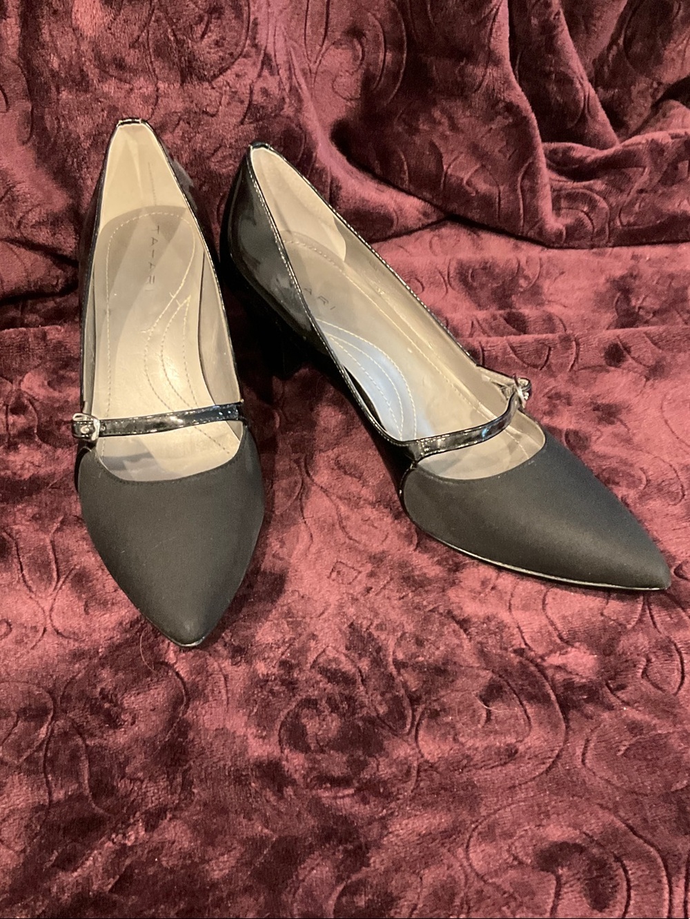 Classic Black Pointed Mary Jane Pumps